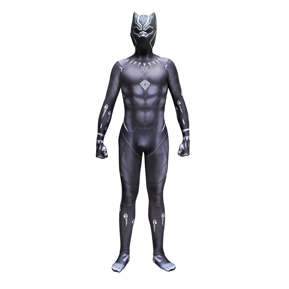 Детские костюмы для Хэллоуина мужчин взрослых супер герой Марвел wakanda Черная