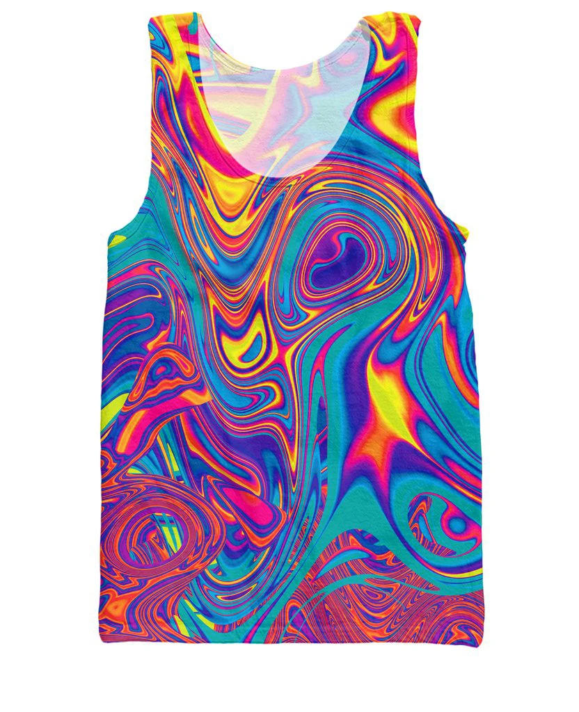 Модный жилет для разлива масла Psychedelic Swirl Of vibrent 3d топы на бретелях для женщин и мужчин, Футболки унисекс, топы, одежда в летнем стиле