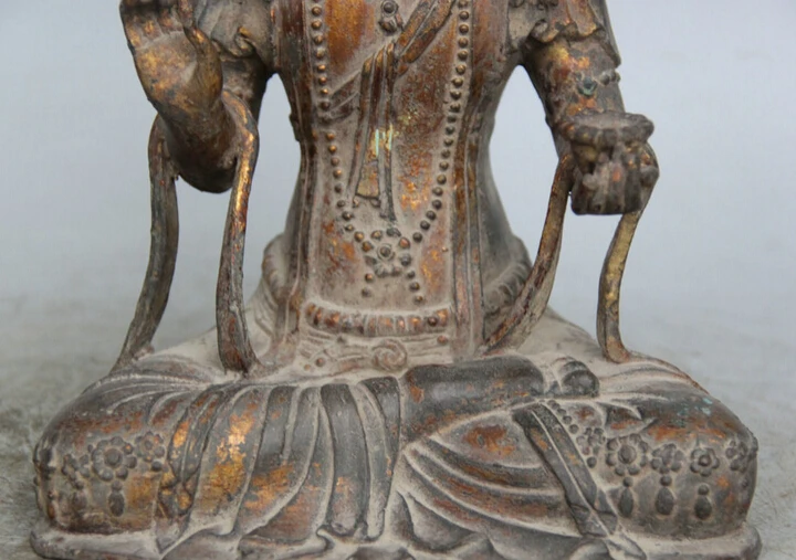 JP S61 10&quot Chinese Buddhism Bronze Kwan-yin Guan Yin Boddhisattva Goddess Bowl Statue | Дом и сад