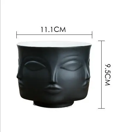 American country art creative face model ceramic vase home desktop decoration crafts beautiful porcelain | Дом и сад