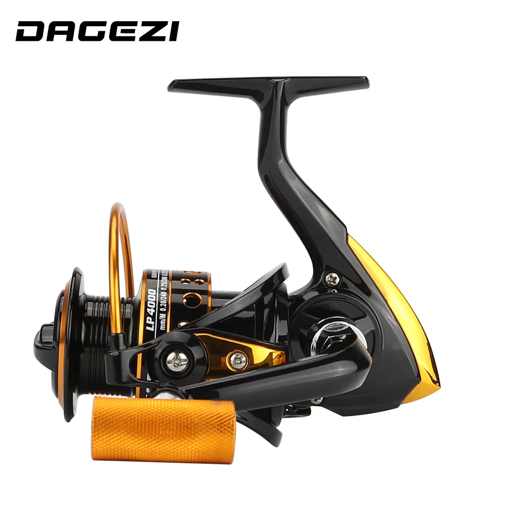

DAGEZI Metal spool wheels spinning reel 5.2:1 13 Ball Bearing fishing reel 1000-4000series carretilhas de pescaria molinete