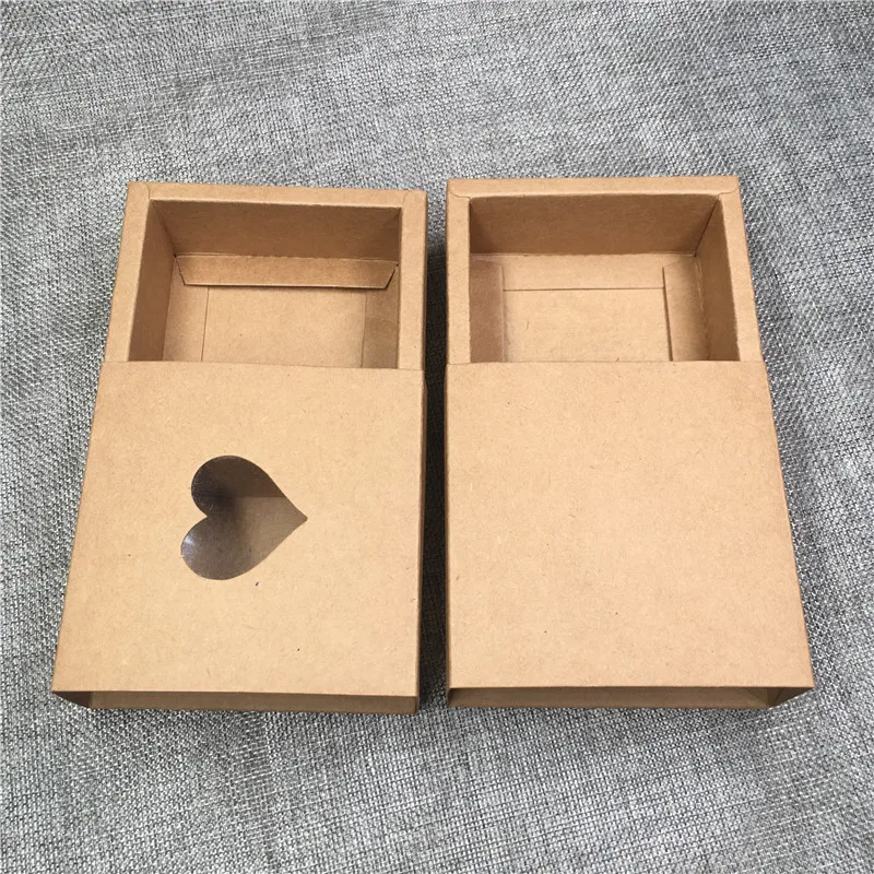 20 шт./лот Подарочная коробка из крафт бумаги ящик для упаковки ювелирных изделий