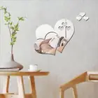 Сделай Сам надпись Love Сердце Форма зеркала стены Стикеры s 2018 виниловые настенные съемный Стикеры номер Декор диван ТВ фон домашний Декор стены