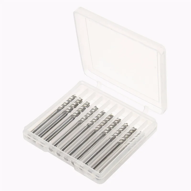 Новинка 10 шт. твердосплавный Фрезерный резак с хвостовиком 3 175 мм 4 Фрезы ЧПУ