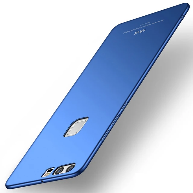 Чехол s для P9 Seriers MSVII жесткий легкий чехол ультра тонкий матовый чехол для huawei P9Plus P9 Plus Lite чехол для телефона Funda - Цвет: Blue