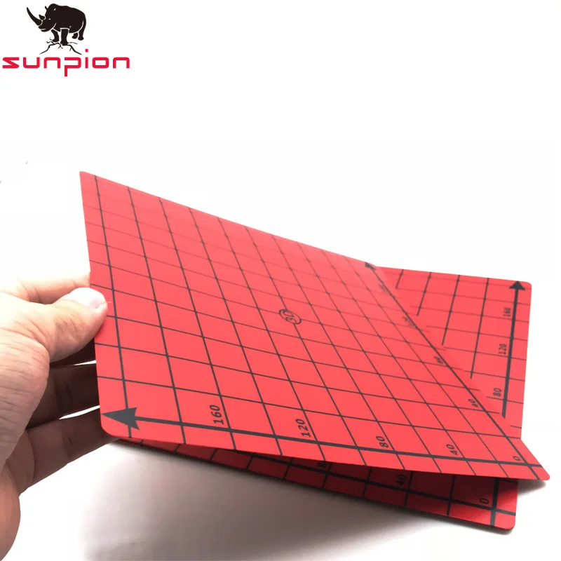 

3d printer parts Red Simple 220x220mm Printed Hot Bed Surface Sticker Parts with 1:1 Coordinate for 3D Printer High Quality 5pcs