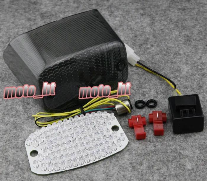 Мотоцикл Дым светодиодный фонарь integrated поворотники для Yamaha Vmax Virago 700 750 1000 1100