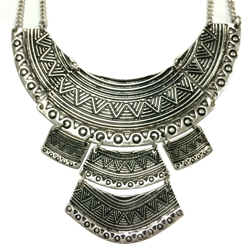 Этническое ожерелье 2020 модное этническое колье винтажное с двойной цепочкой для