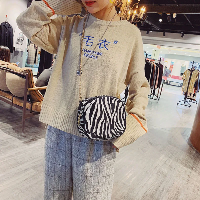 Autumn Winter Fashion Cute Leopard Plush Handbags Women Small Single Shoulder Bags Female Bolsas Chain Messenger Crossbody Bag | Багаж и