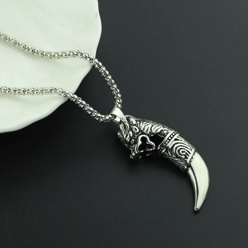 Волчий зуб языческий амулет Fenrir Vikings крутая Ювелирная подвеска с символикой
