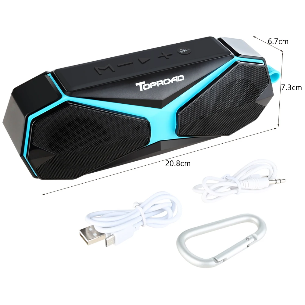 

TOPROAD Waterproof Wireless Bluetooth Speaker Stereo Bass Outdoor Camping Speakers Support Mosquito Repellent TF AUX Hands-free
