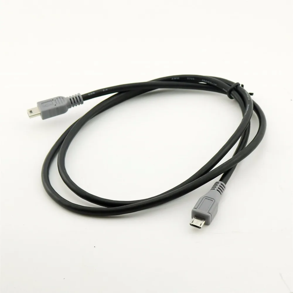 1 шт. Mini usb type B штекер Micro B штекер 5 Pin конвертер OTG адаптер Ведущий кабель для передачи данных 20 см/1 м 3 фута
