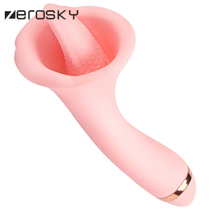 Zerosky силиконовый вибратор для лизания языка секс-игрушки женщин вибраторы точки G