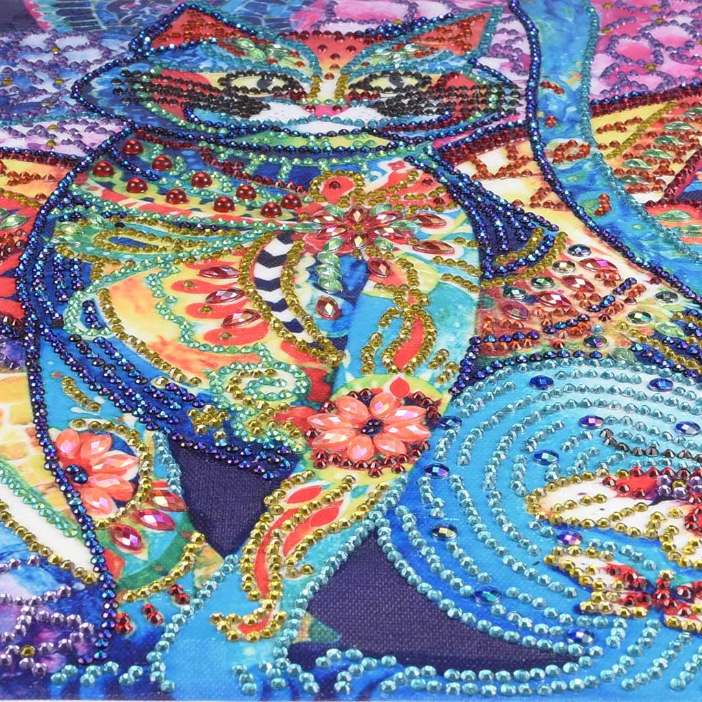 New Special Shaped Diamond Animal Painting Cat Handicraft Needlework 5D Drill DIY Crystal Embroidery of Rhinestones | Дом и сад