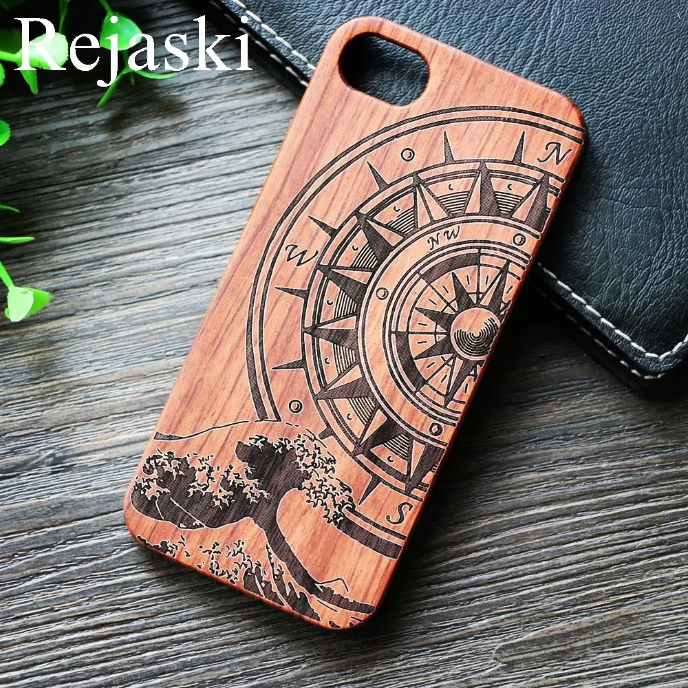 Винтажный Деревянный чехол Dragon Eagle Horse для Iphone 6 6s 8 Plus 7 7Plus X 5 9 SE жесткий защитный