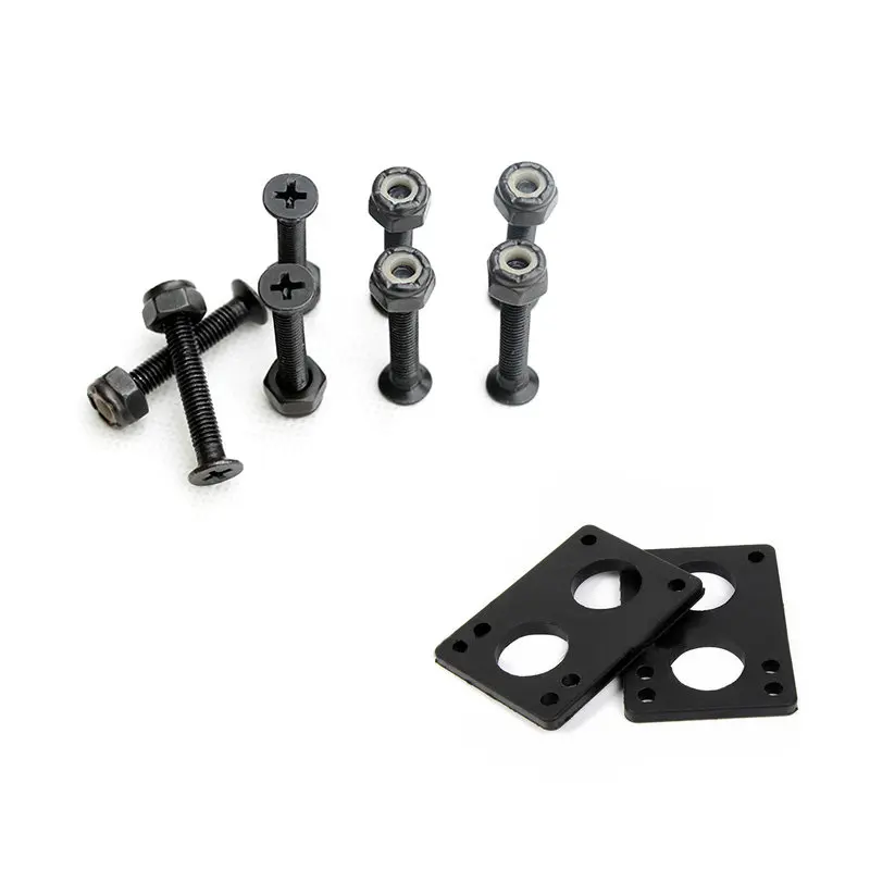 

2020 6mm Black Color Rubber Gasket 35mm Hard Ware Bolts Skateboard Parts For Longboard Double Rocker Screws Free Shipping