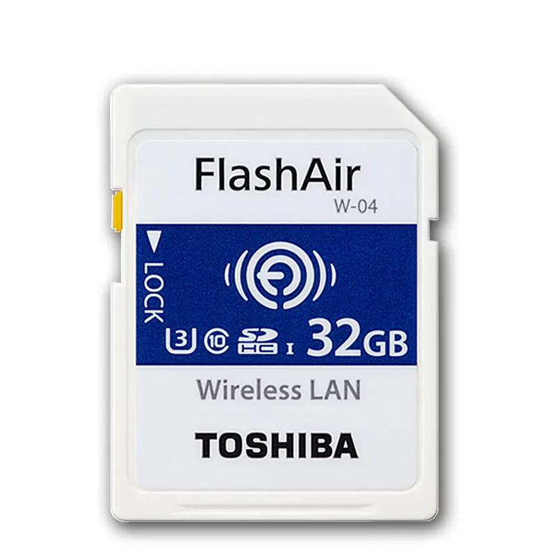TOSHIBA FlashAir W 04 16 ГБ 32 64 SDHC Беспроводной SDXC Wi Fi SD карты UHS I Class 10 U3 флэш памяти для