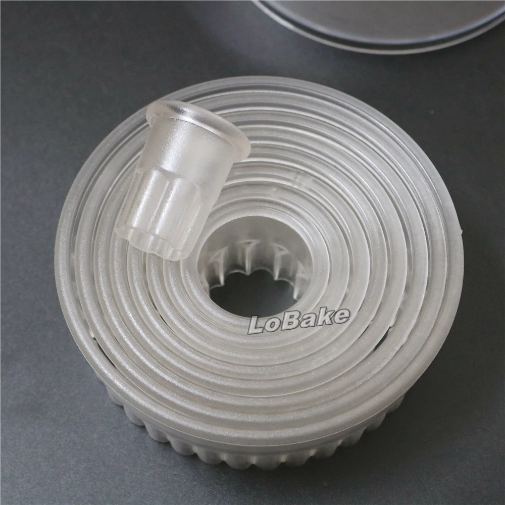 (9 шт./компл.) Круглая Форма с рифлеными краями из тонкого поликарбоната форма для
