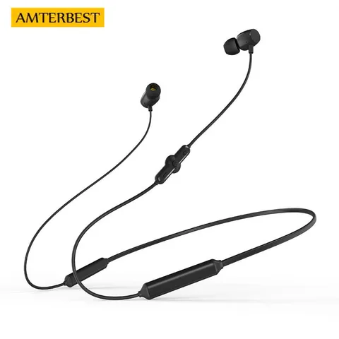 AMTERBEST CSR Беспроводные спортивные Bluetooth-наушники IPX5 водонепроницаемые 48 часов музыки Беспроводные наушники с микрофоном Шейная гарнитура