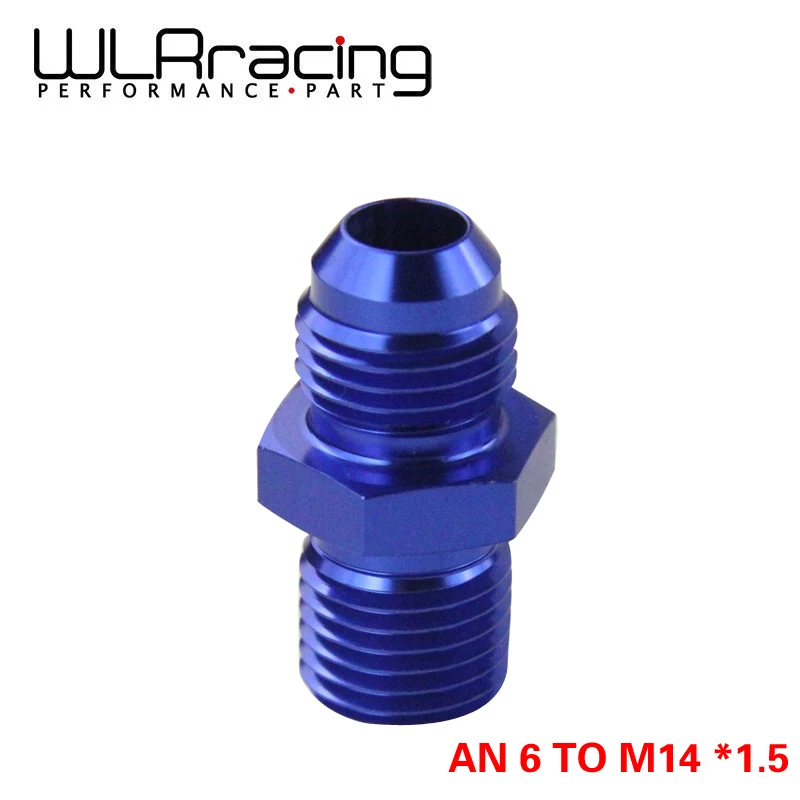 WLR RACING BLUE Male 6AN 6 An Flare to M14x1.5 (мм) метрический прямой фитинг от до M14 * 1 5 Port. Адаптер SL816
