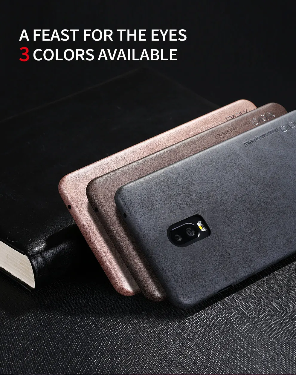 X-Level Top Quality Vintage Phone Cases For Samsug Galaxy C8 Luxury PU Leather Back Case Cover Slim Fitted | Мобильные телефоны и