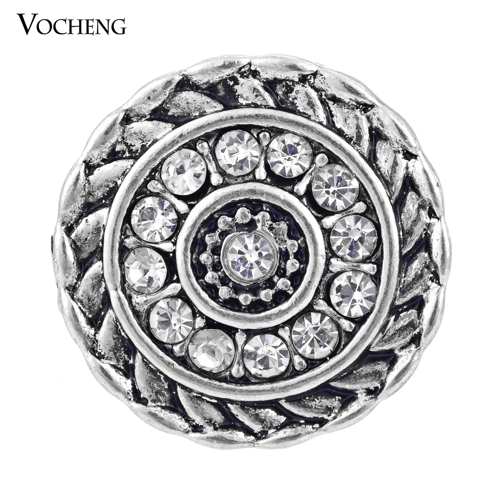 

Vocheng Ginger Snap 18mm Interchangeable Jewelry Inlaid White Crystal Button Vn-973