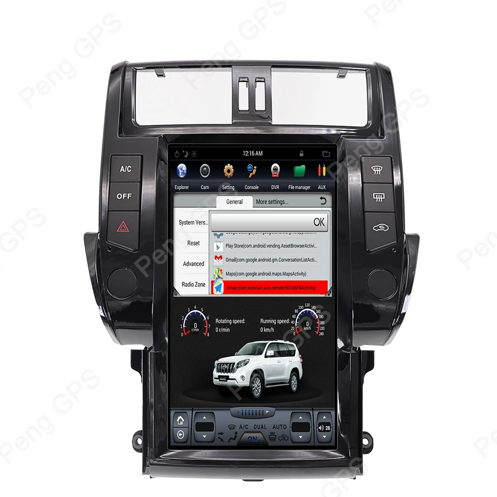 13,6 дюймов ips автомобильный Android gps навигатор для Toyota Land Cruiser Prado 150 2010-2013 dvd-плеер 1080P видео мультимедиа головное устройство