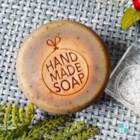 size 5x5cm Рождественское натуральное мыло ручной работы акриловое уплотнение Мини DIY натуральный органический стеклянный штамп - Цвет: size 5x5cm