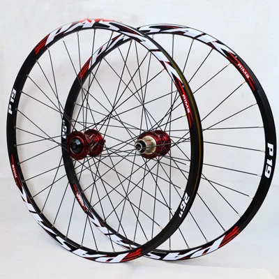 29 red hub red Колеса для горного велосипеда PASAK 26 27,5 29 дюймовые велосипедные колеса большая ступица 6 когтей DH AM колеса 15 мм 20 мм 12 мм 9 мм через ось колеса обода - Цвет: 29 red hub red
