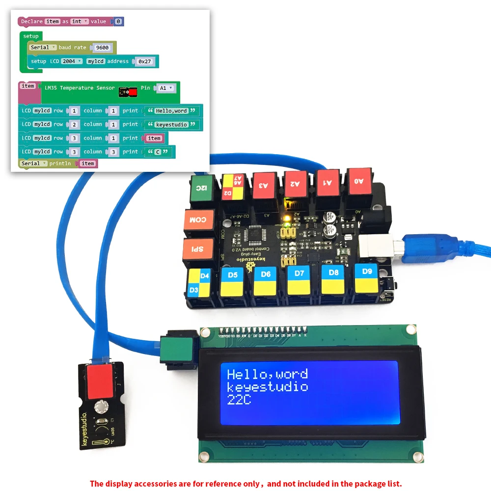Новинка! Keyestudio EASY plug I2C 2004 Модуль ЖК дисплея для Arduino STEAM|lcd module for arduino|lcd modulei2c |