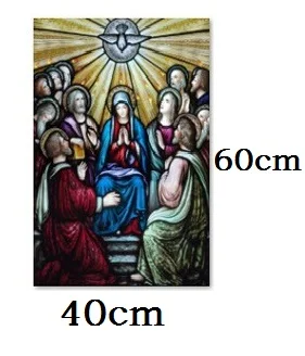 016 40cm by 60cm На заказ оконная пленка Европейская многоцветная Ретро статическая пленка Иисус церковь индивидуальный гардероб дверь стекло цветная пленка матовая - Цвет: 016 40cm by 60cm