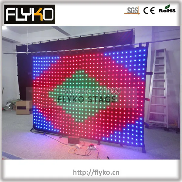 Бесплатная доставка 2 м высокий 3 Широкий светодиодный видео занавес экран ПК