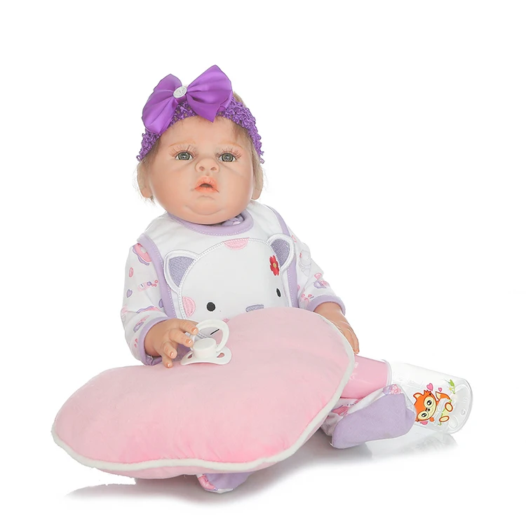20inch reborn babies for sale full silicone body girl dolls with soft pillow children lover gift bonecas rebor | Игрушки и хобби