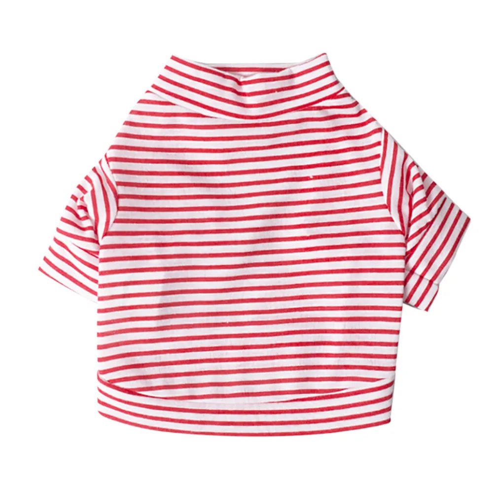 Летняя одежда для домашних животных хлопковая жилетка в полоску футболка собак