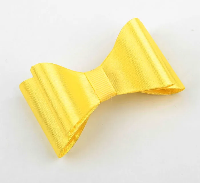 

50pcs/lot 3.2" 15colors Newborn Luxe Baby Bows For Headbands/Hair Clips Super Hard PVC Satin Bow For Baby Girls Hair Accessories