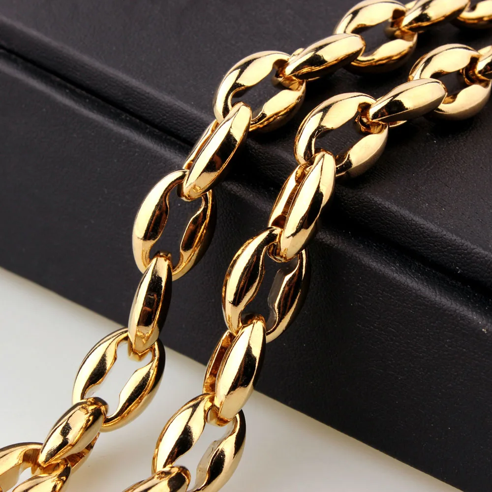 Hip hopp Mens Punk The coffee beans Chain Link Necklaces Stainless Steel Male Rapper Necklace Jewlery | Украшения и аксессуары