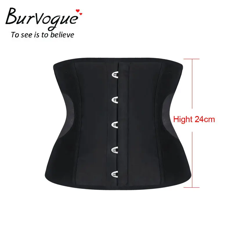 Женский атласный корсет Burvogue пояс для похудения под грудь с 3 крючками и глазами
