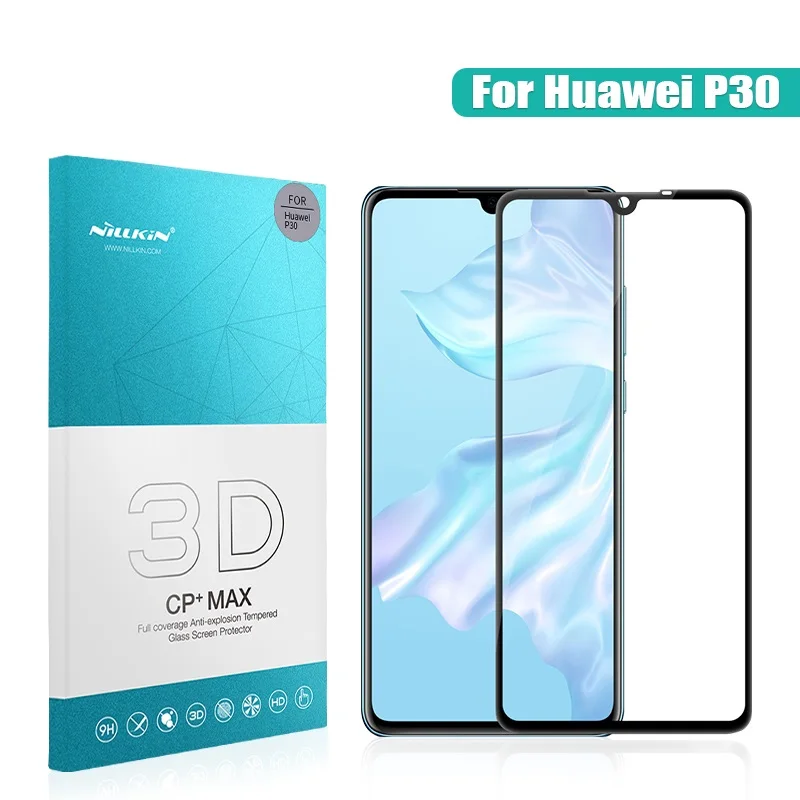 3D CP Plus Max NILLKIN 3D CP+ Max/XD/H+ Pro Закаленное стекло-экран протектор для huawei P30 стекло 3D 2.5D плоский край Защитная пленка P30 - Цвет: 3D CP Plus Max