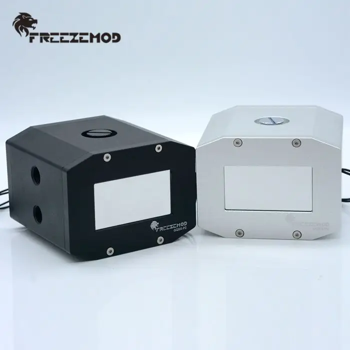 FREEZEMOD компьютерное водяное охлаждение металлический резервуар для воды с ЖК-зеркалом двойной с температурой. GQSX-P2