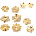 Бусины из нержавеющей стали для поделок сделай сам, цвет под золото 6 мм10 мм, с изящными цветами, торс, для изготовления ювелирных изделий, аксессуаров, фурнитура для изготовления цепочек и браслетов