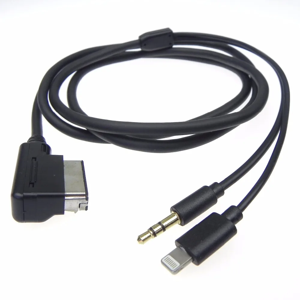 10pcs High Qualty For Audi A3 A4 A5 A6 A8 MDI AMI MMI Music AUX Audio Charging Cable Phone 5 5s 6 cable length 132cm free ship |