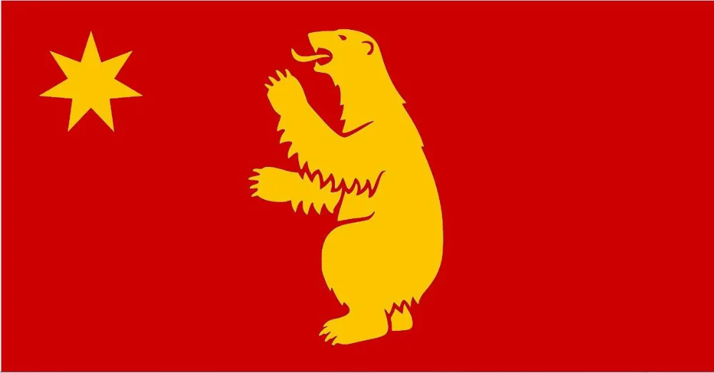 Коммунистический флаг медведя баннер под заказ коммунистический медведь с