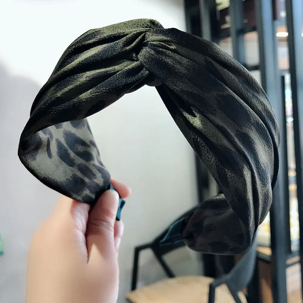 

New Fashion Cloth Stripe Cross knotting Headband Hairband For Women Girls Leopard Print Wide Hair Hoop Band Accessories Headwear