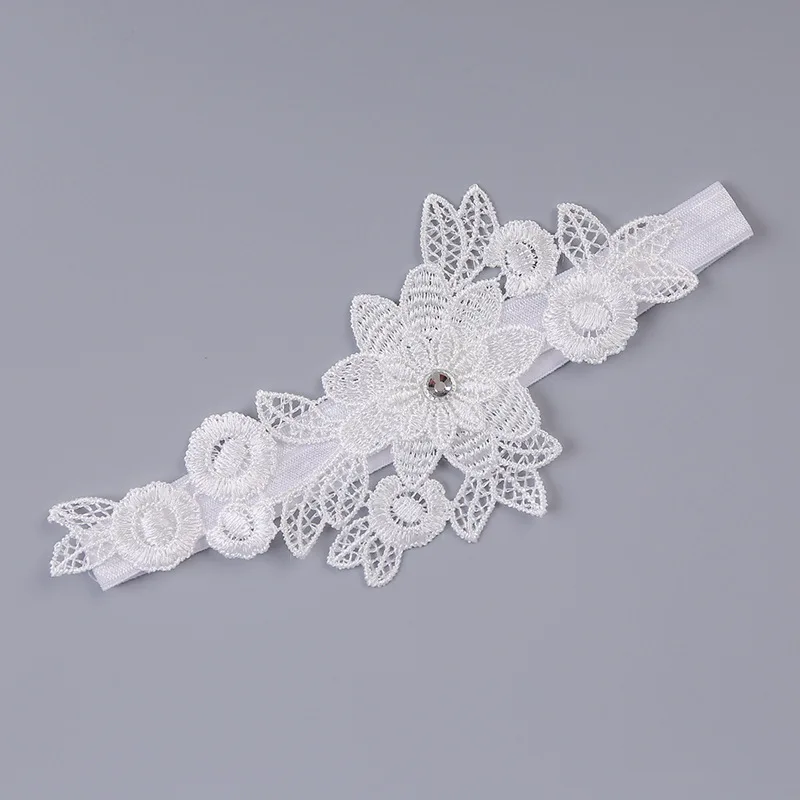 

Wedding Garter Rhinestone White Embroidery Flower Sexy fashion Garters for Women/Female/Bride, Thigh Ring Bridal Leg Garter 5295