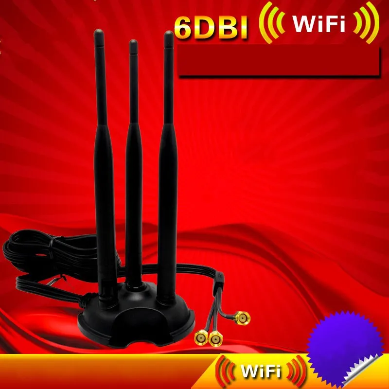 2 4G 5 8G 6dBi Omni Wi-Fi WLAN антенна двухдиапазонный релейный Удлинительный кабель длиной м