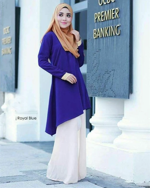 Блузка женская Свободная с длинным рукавом и круглым вырезом|long sleeve muslim blouse|muslim