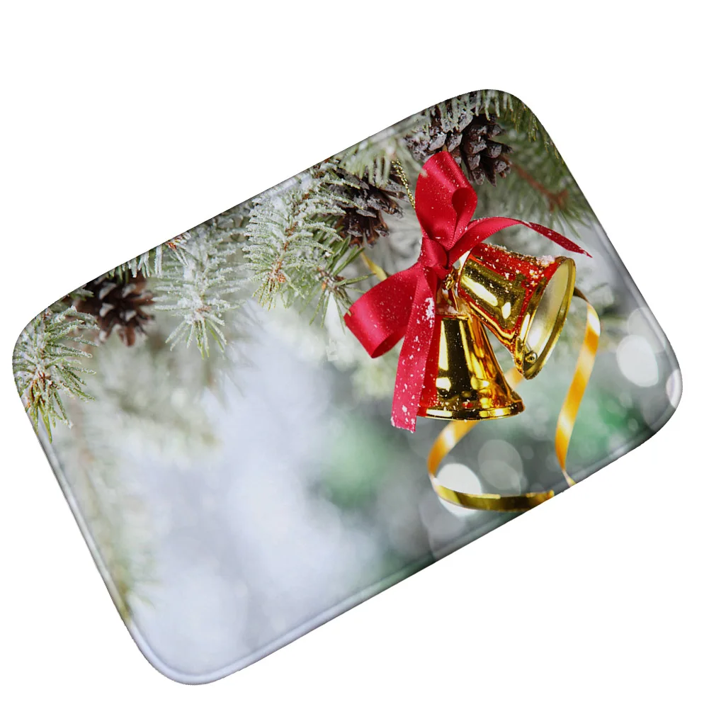 Vintage Soft Winter Christmas Anti Slip Absorbent Flannel Home Welcome Mat Carpet Outdoor Door Entrance Mats Kitchen Rug | Дом и сад