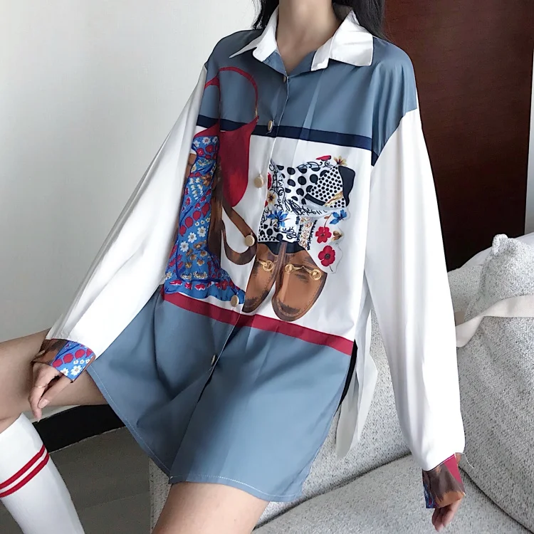 plus size women brand style blouses long tops loose shirts harajuku white blusa vetement femme korean fashion clothing | Женская одежда