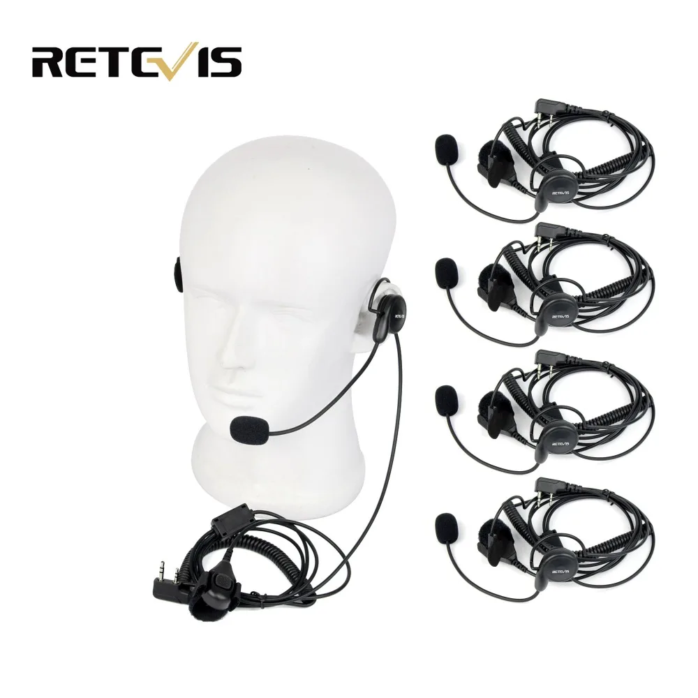 5 шт. 2 контактный микрофон PTT гарнитура для Kenwood Baofeng UV5R 888 s HYT рация аксессуары CB