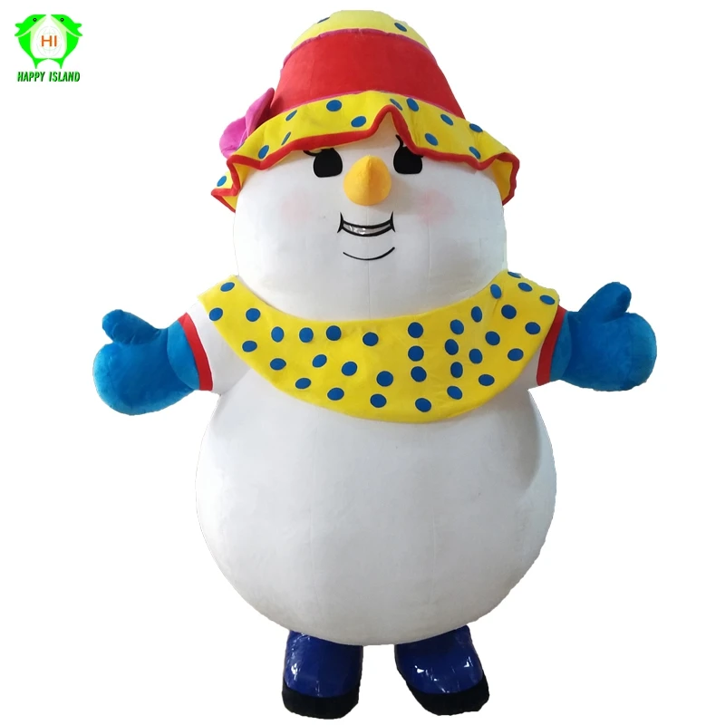 Рождественский снеговик надувной талисман костюмы с изображением Санта Клауса